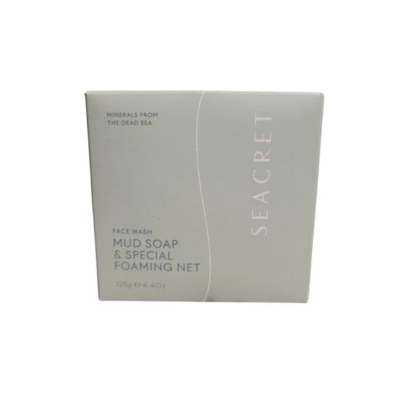 NEW Seacret Mud Soap & Special Foaming Net 1 Bar Minerals From The Dead Sea - Picture 1 of 2